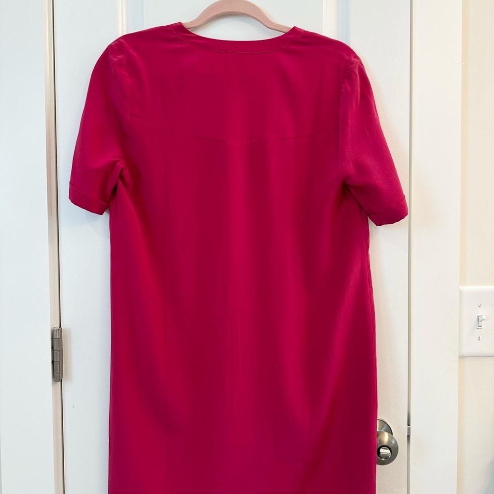 Sezane Pink Boxy Tunic Dress with Mandarin Collar - Picture 6 of 6